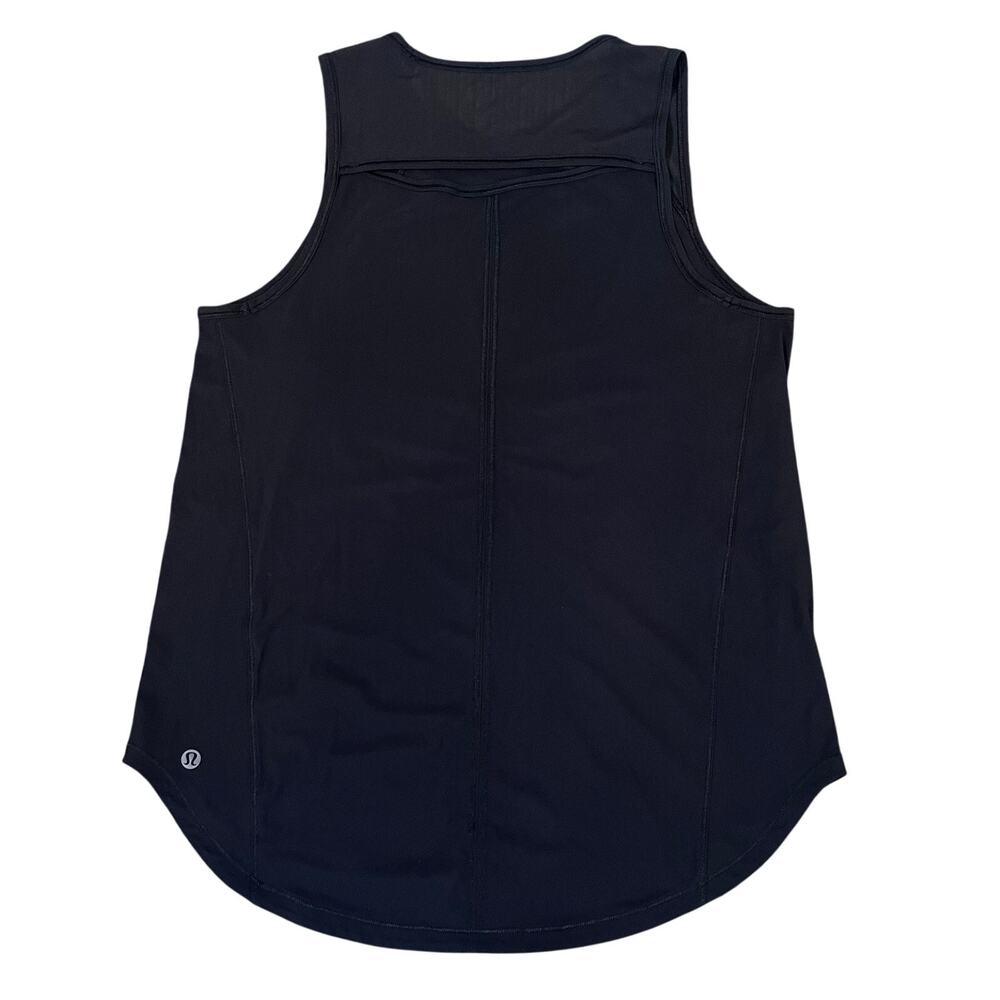 Lululemon Sculpt Tank Top Black Mesh Back Athletic Workout Tank Sz 6 - Picture 3 of 6